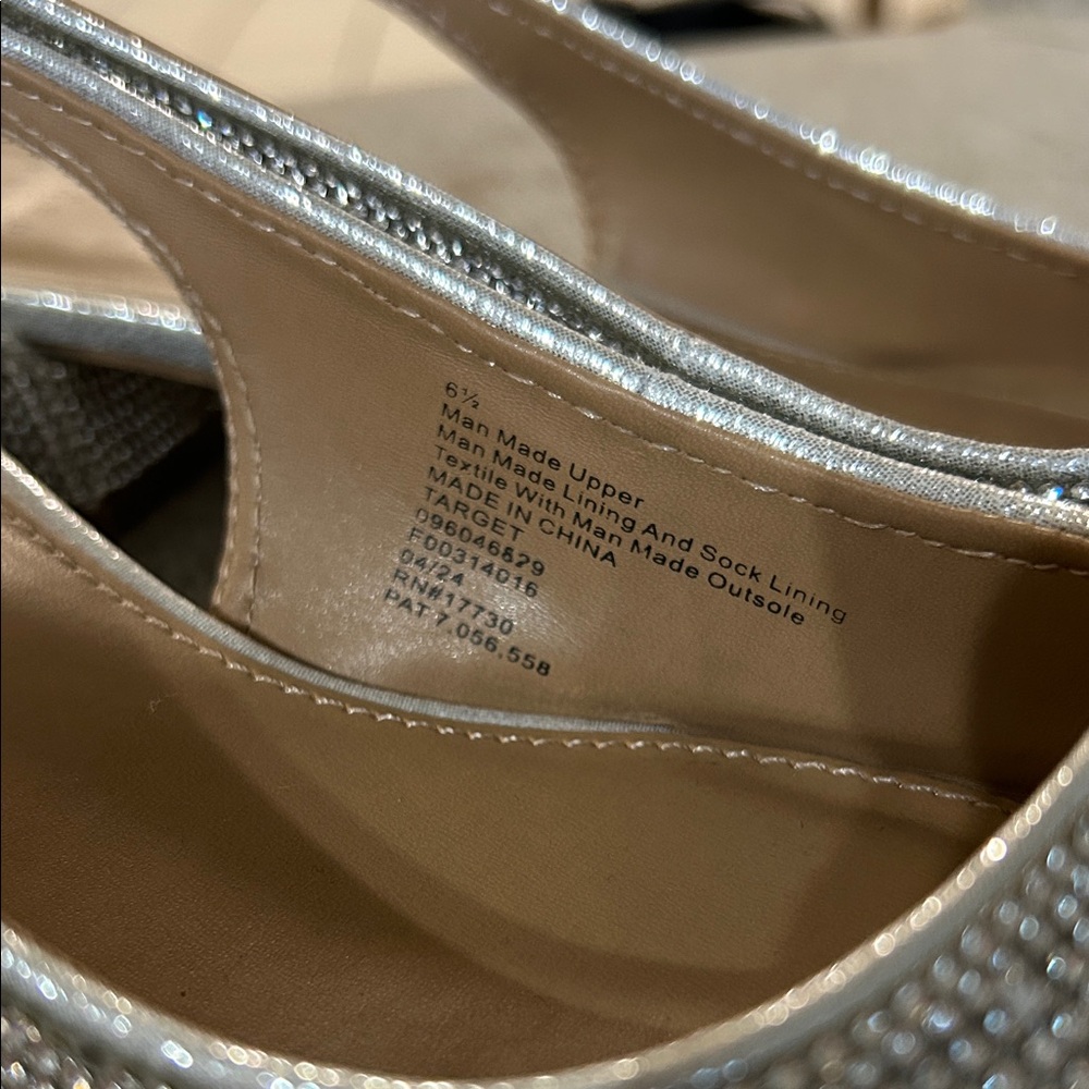 Silver Rhinestone Slingbacks - Picture 4 of 4